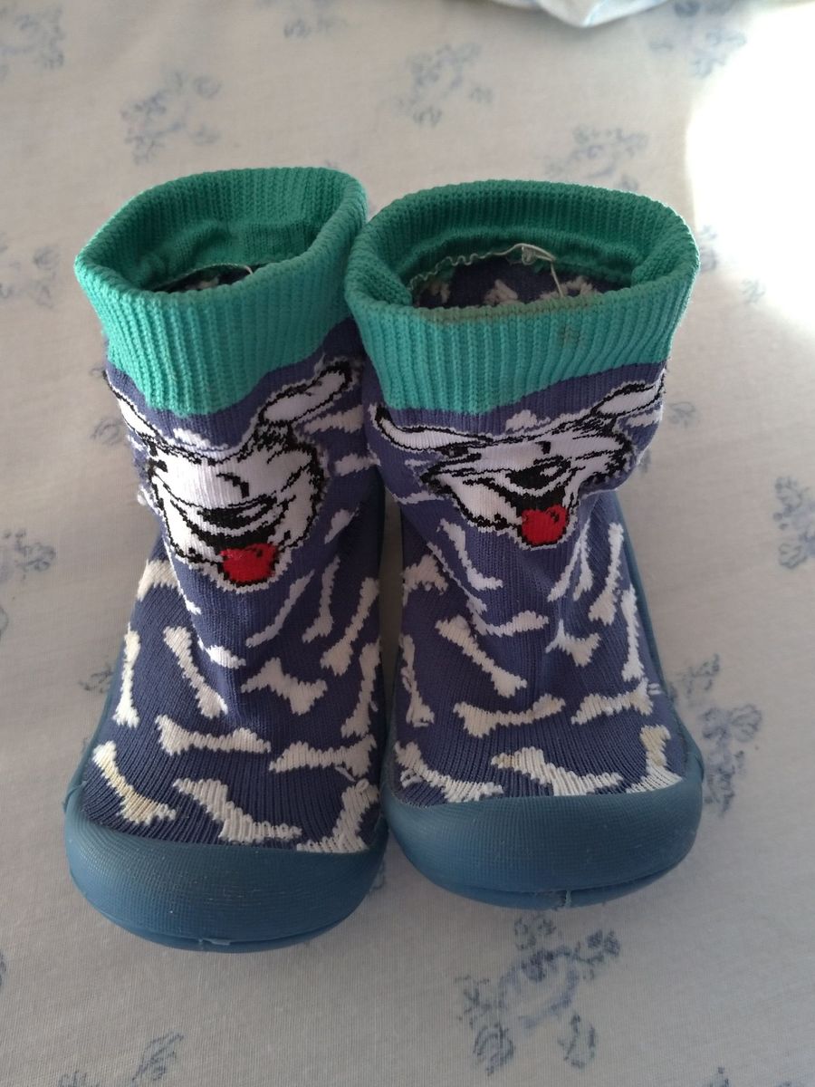 sapato de meia para bebe