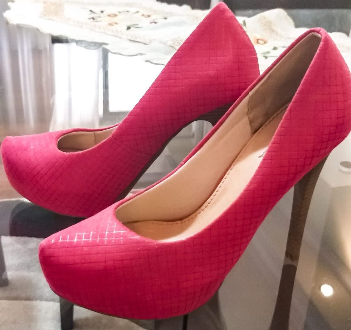 sapato meia pata rosa pink