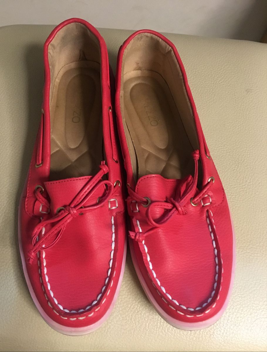 mocassim arezzo vermelho