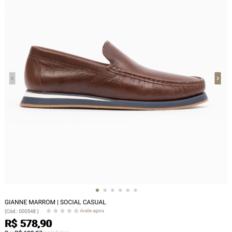 Sapato Noha Gianne Marrom Sapato Masculino Noha Usado 96124777