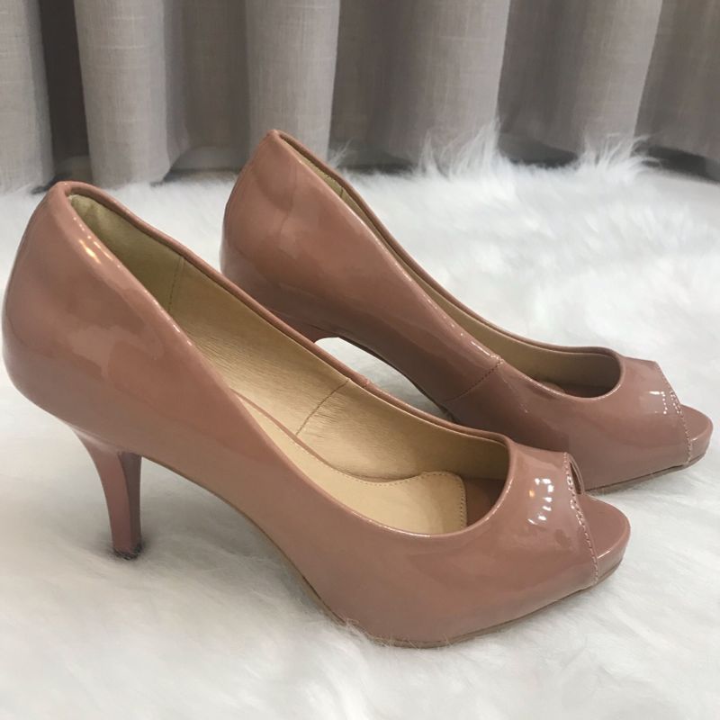 Sapato Nude Peep Toe Sapato Feminino Facinelli Usado 65855062