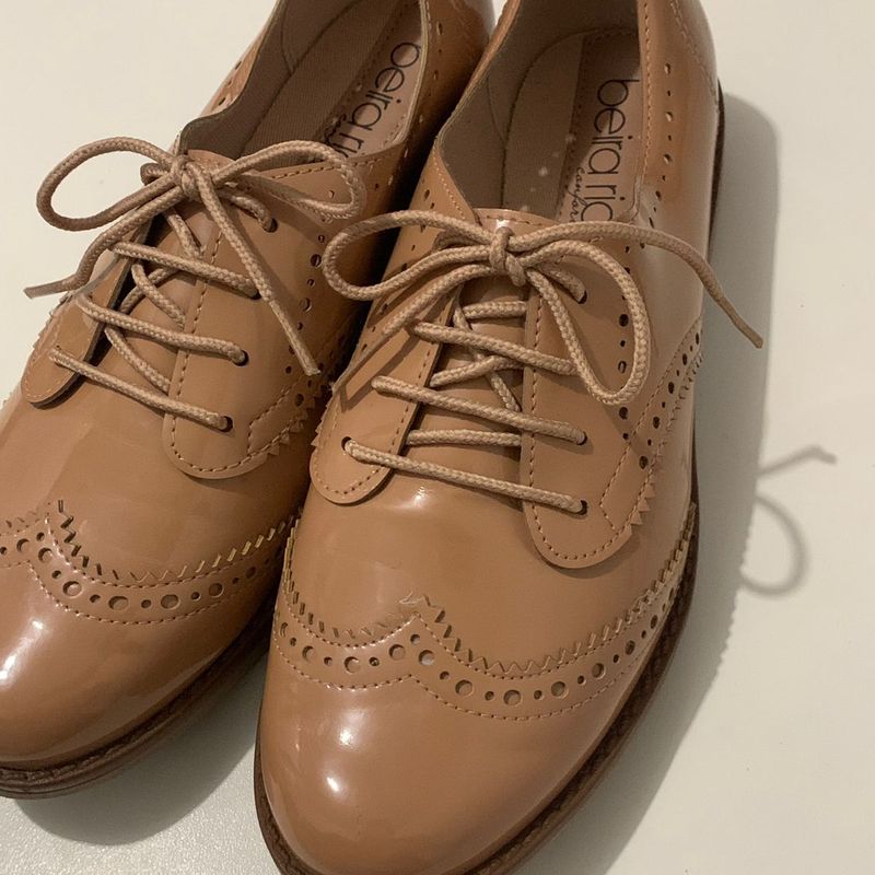 Oxford brogue beira hot sale rio verniz feminino