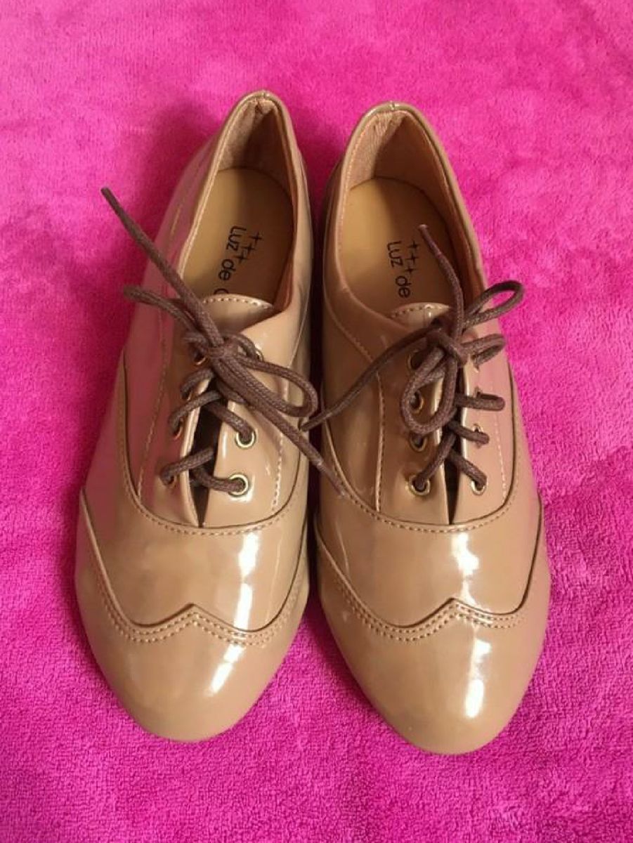 sapato oxford feminino luz da lua