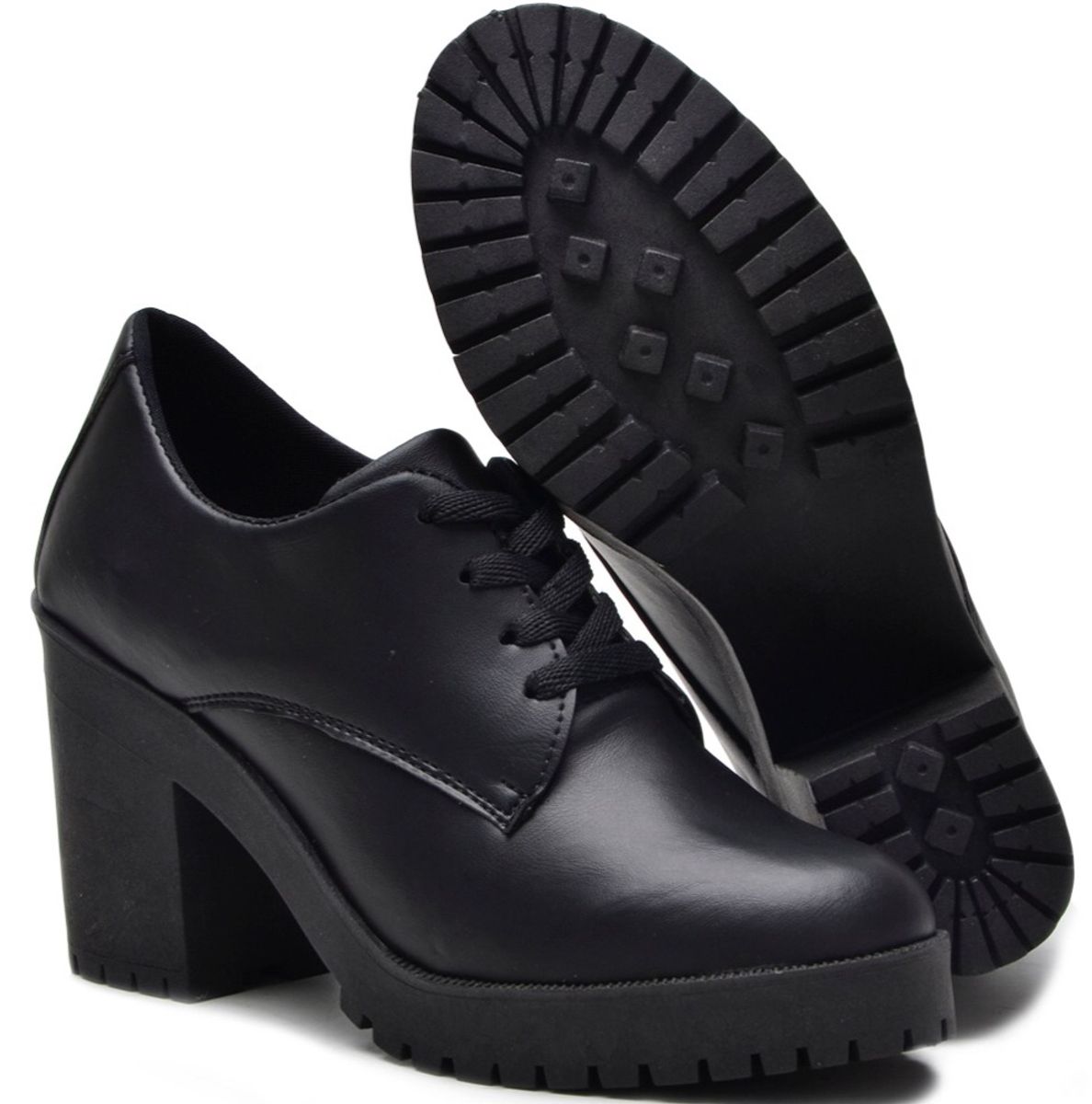 sapato preto fosco feminino