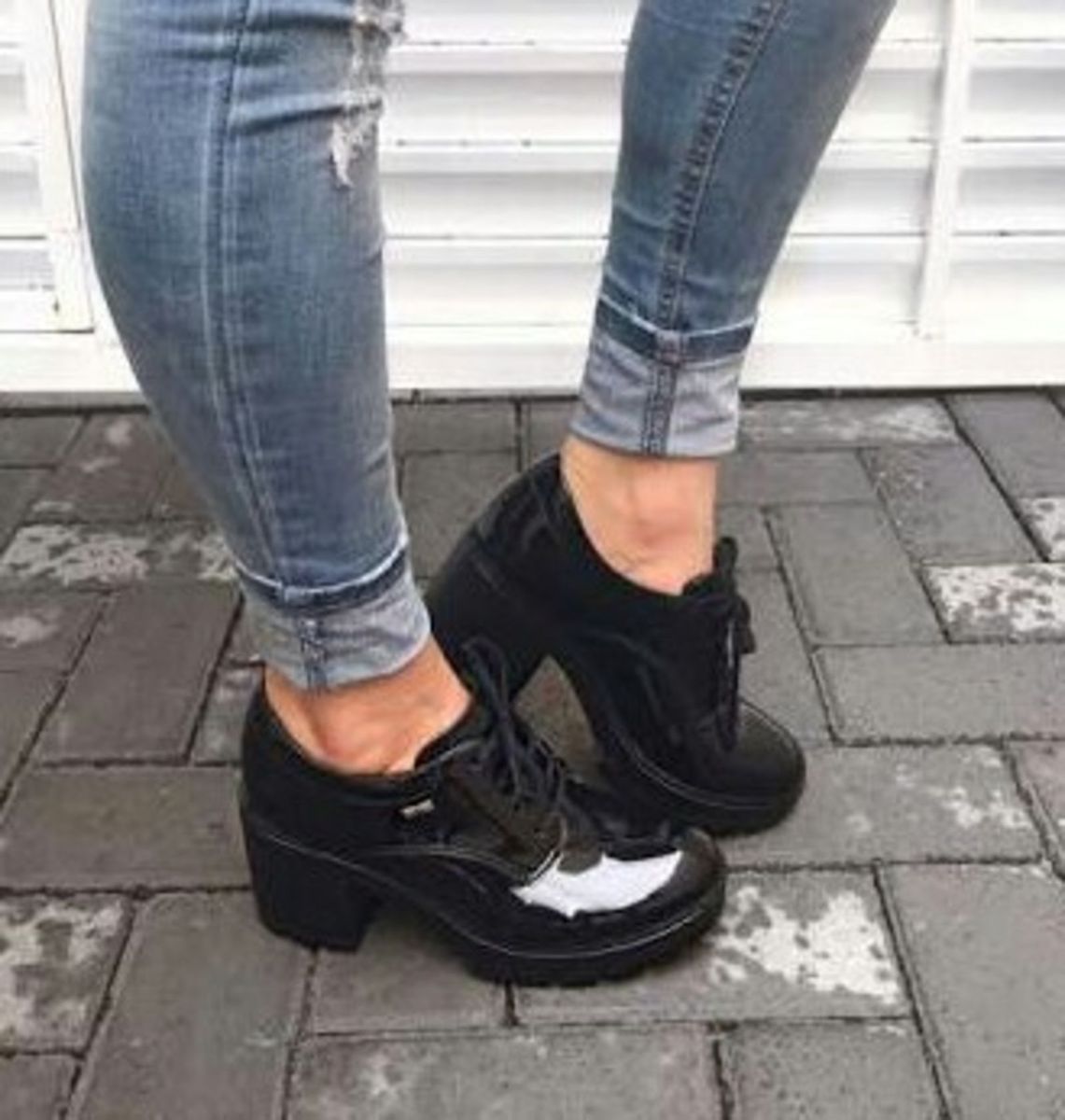 sapato oxford salto feminino
