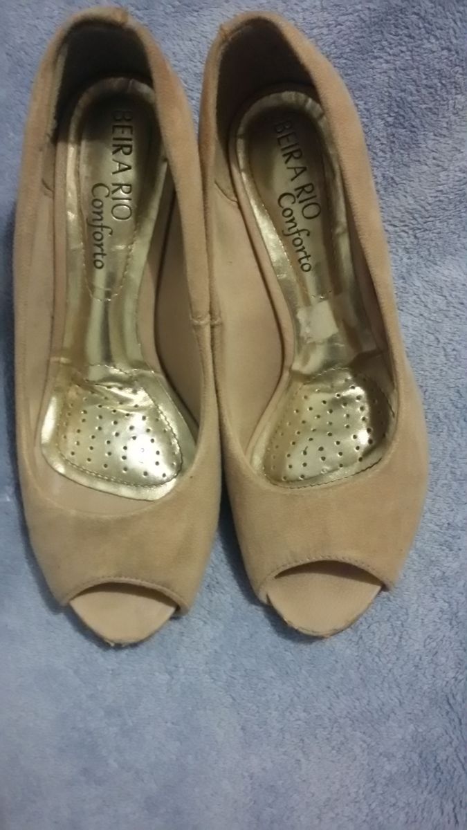 peep toe beira rio conforto