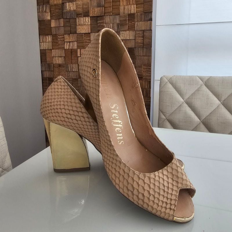 Sapato Peep Toe Carmen Steffens Carmen Steffens Usado 104636934