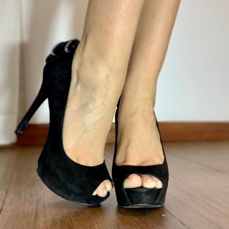 Sapato schutz sale peep toe