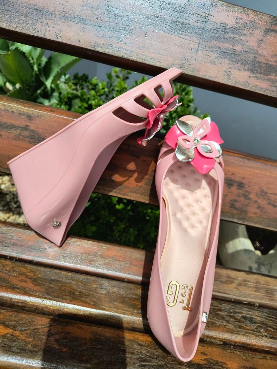 Sapato Peep Toe Rosa Novo T&Amp;G | Teg Nunca Usado Sapato Peep Toe Rosa Novo T&Amp;G | Teg Nunca Usado