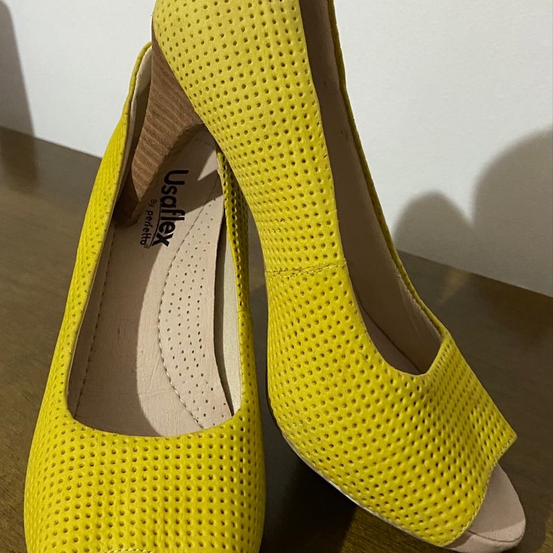 Peep toe hot sale usaflex salto alto