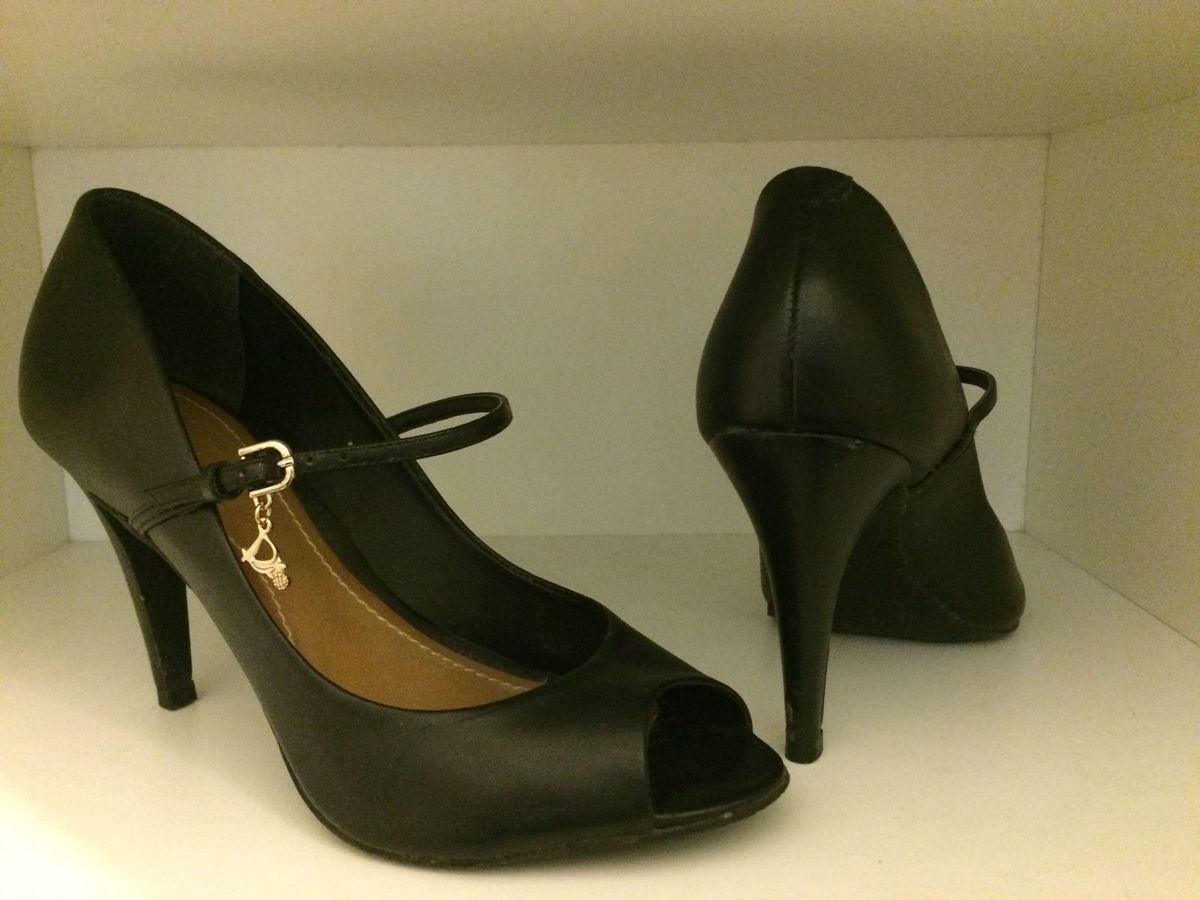 peep toe dumond salto grosso