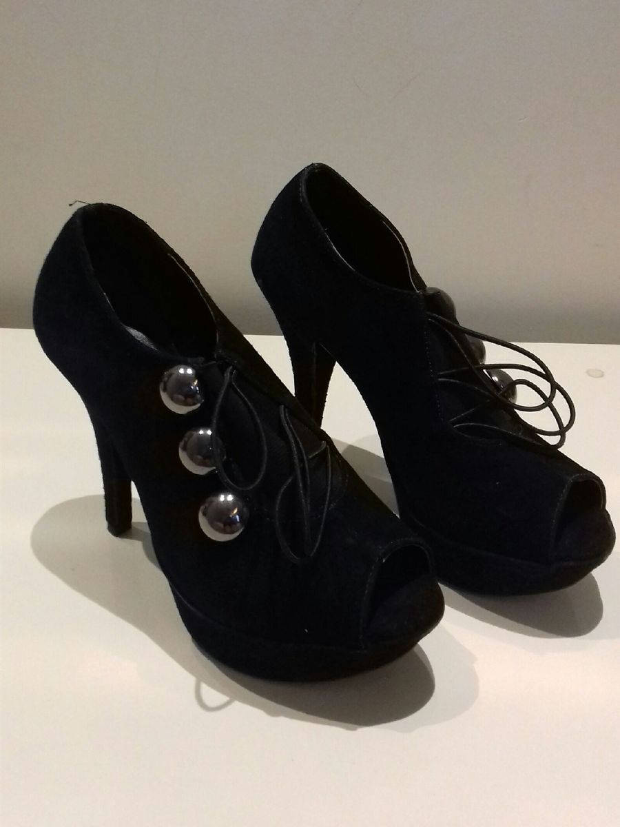 sapato de plataforma preto