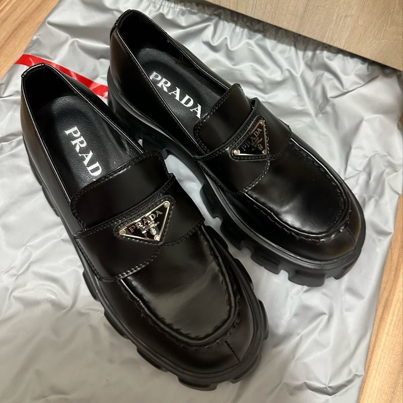 Tratorado Sapato Social Prada Monolith Sapato Prada Feminino