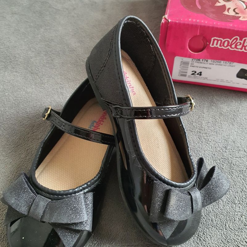 Sapato preto best sale para menina