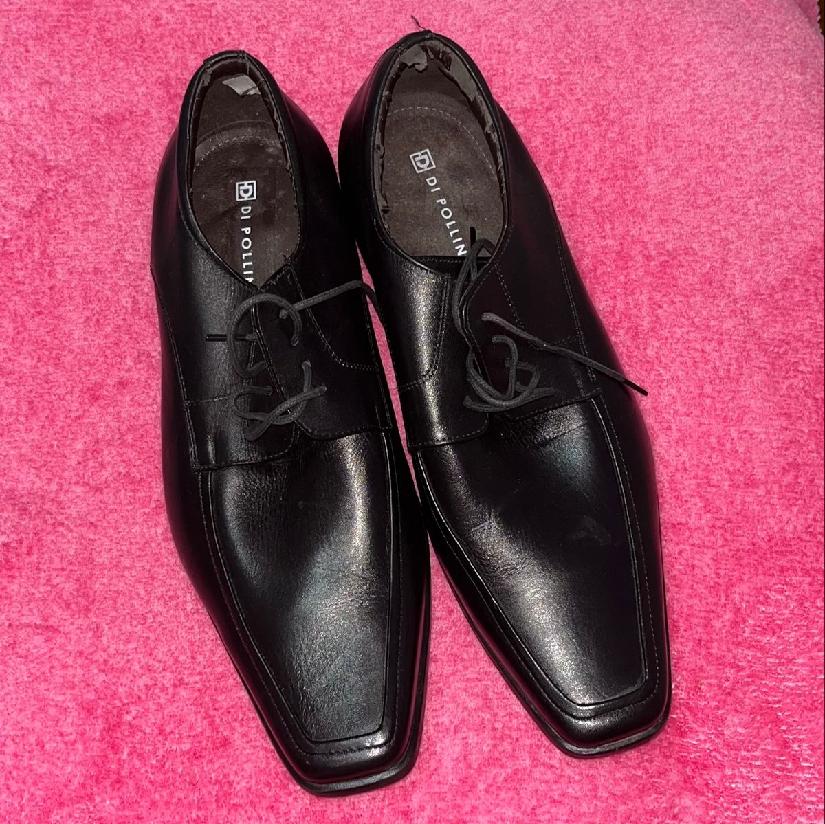 Sapato Preto Couro Masculino Di Pollini 45 Italiano | Sapato Masculino ...