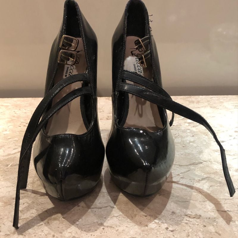 Sapato preto sale envernizado feminino