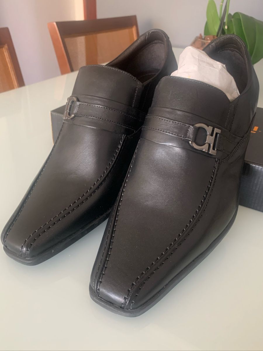 Sapato Preto Social Di Pollini | Sapato Masculino Di Pollini Nunca ...