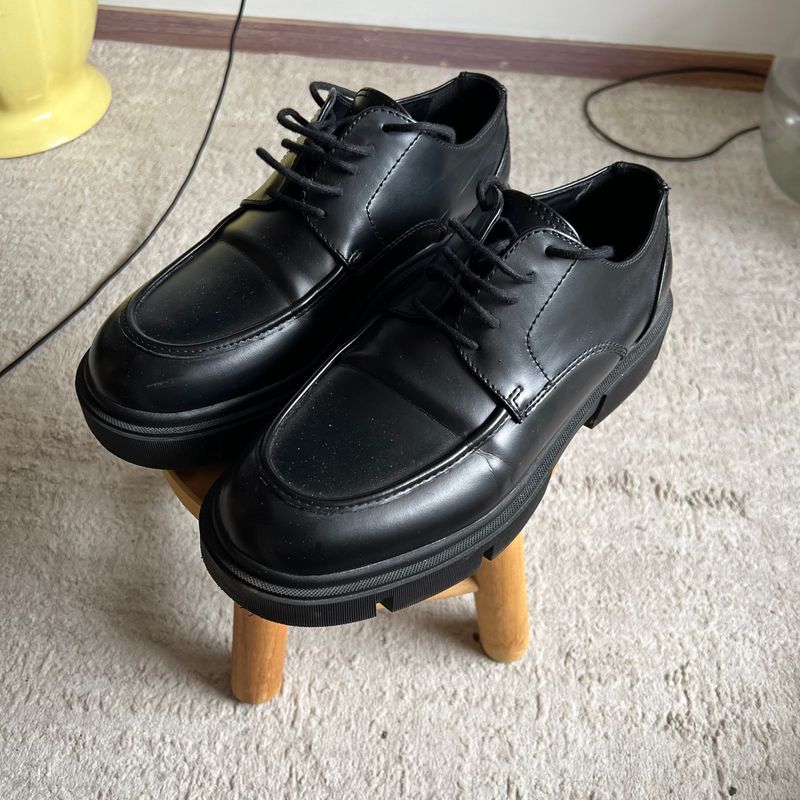 Sapato Preto Tratorado Zara | Sapato Masculino Zara Usado 92945741