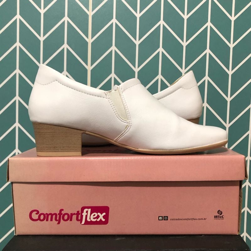 Sapato store branco comfortflex