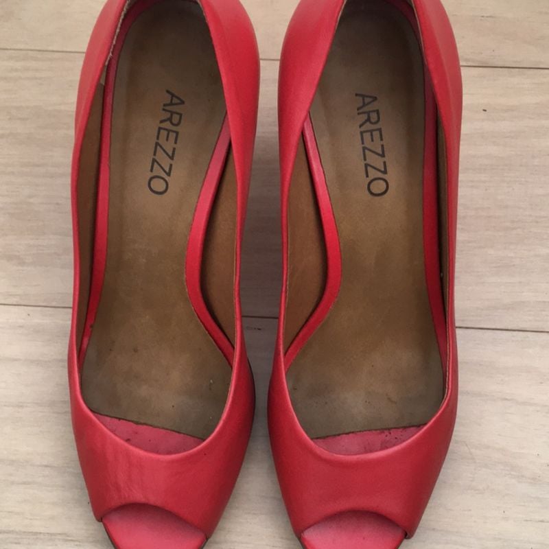 Peep toe arezzo salto fashion medio