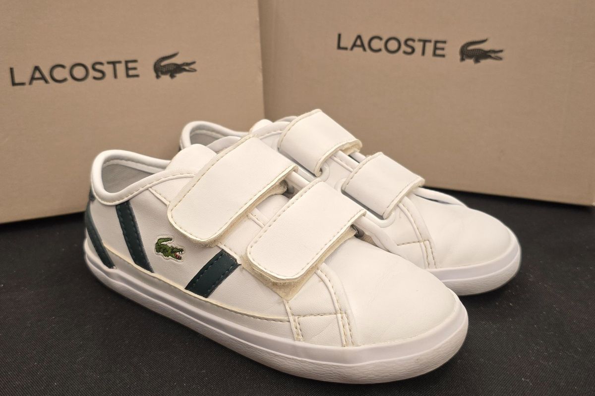 Sapato Sapatenis Lacoste Infantil Menino Branco Tamanho 24 Tenis