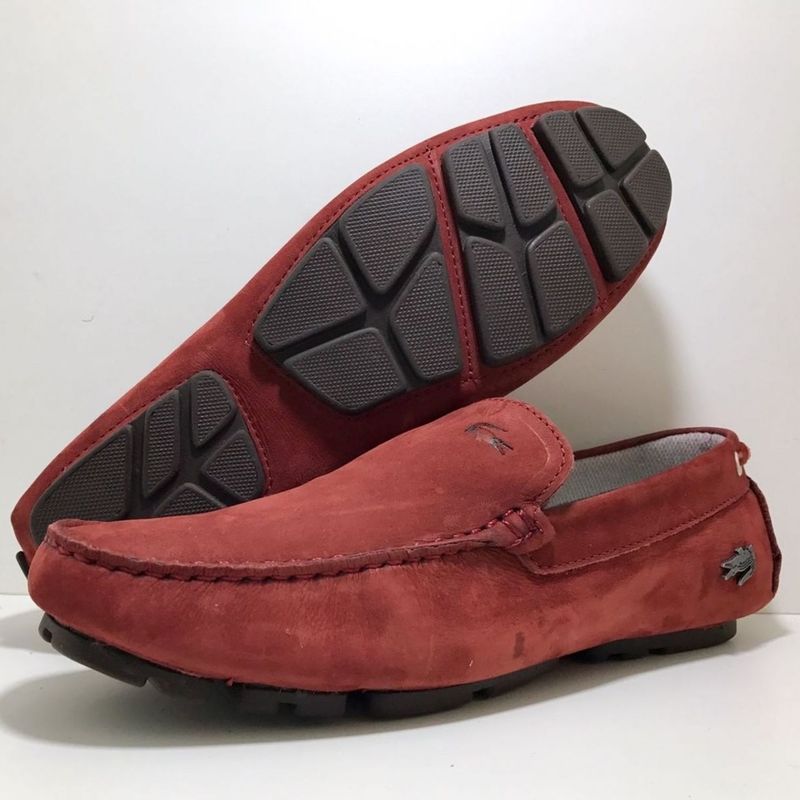 Mocassim cheap lacoste vermelho