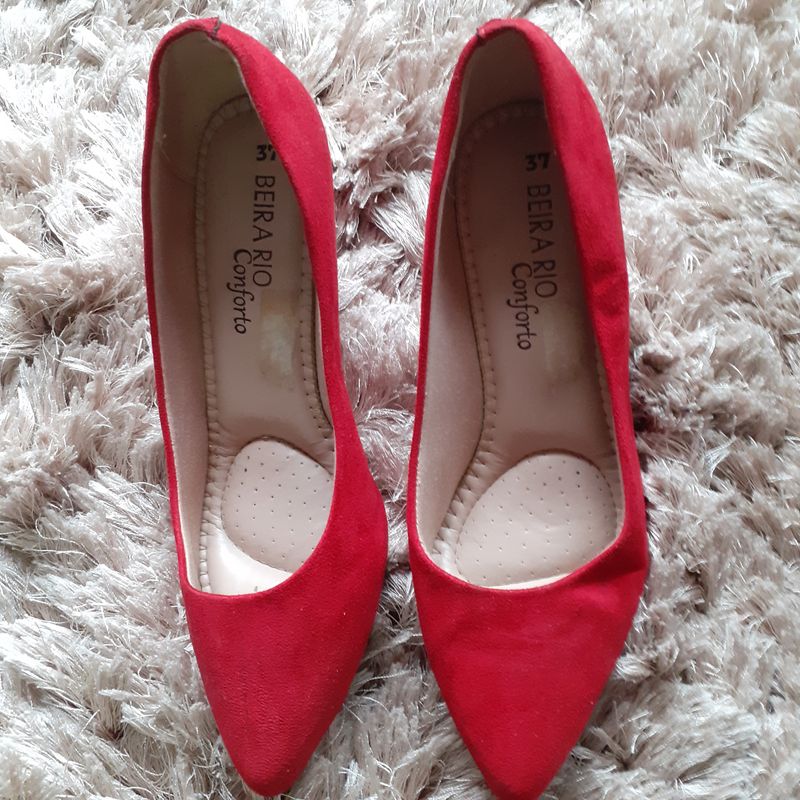 Scarpin beira store rio conforto vermelho