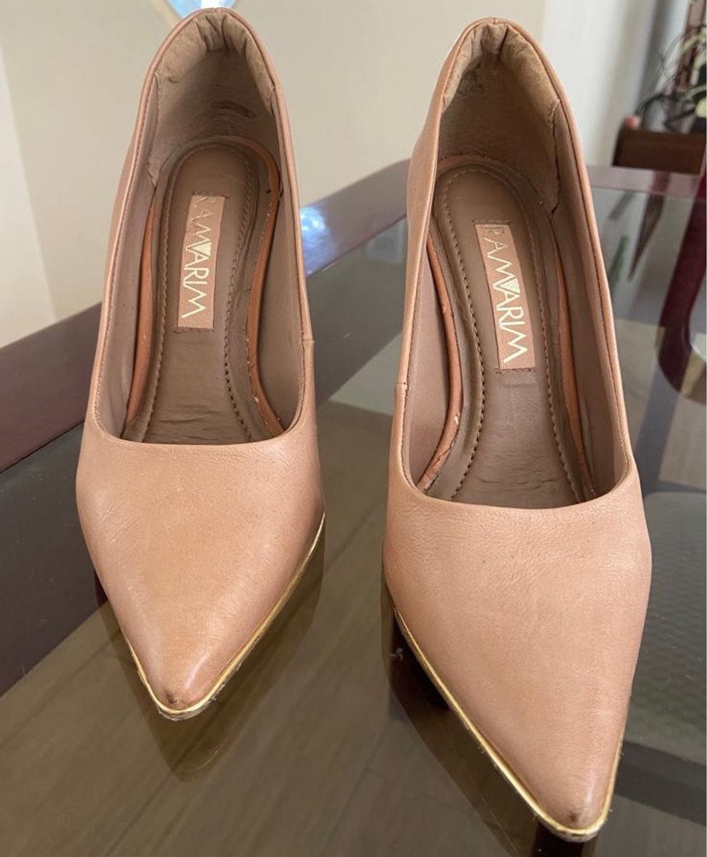 Scarpin nude sale ramarim