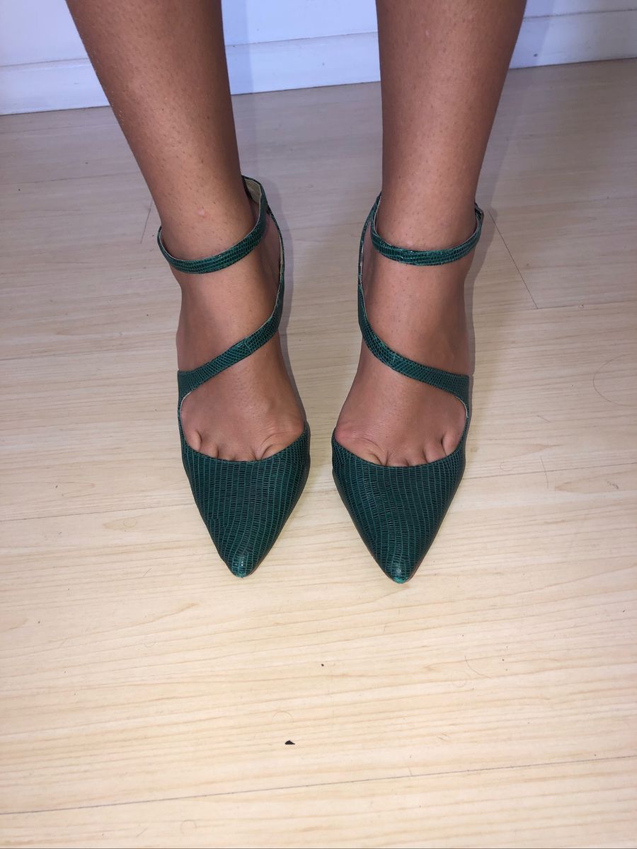 scarpin verde esmeralda