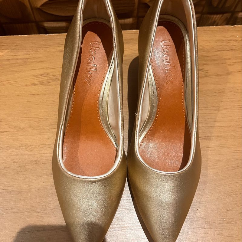 Scarpin Sapato De Noiva Usaflex Sapatilha Usaflex OnÃ§a Scarpin