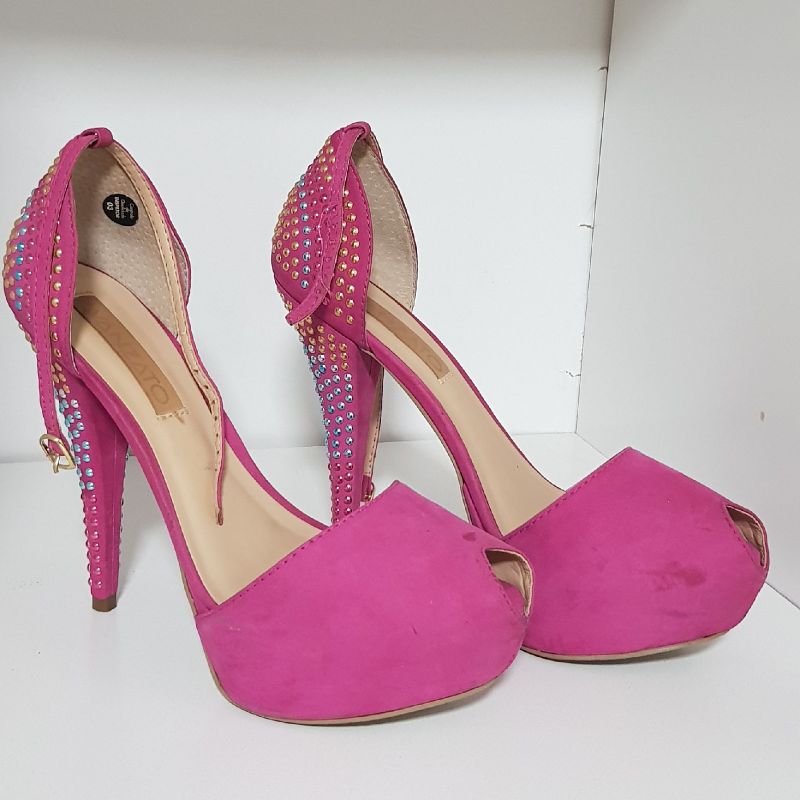 Scarpin meia best sale pata pink