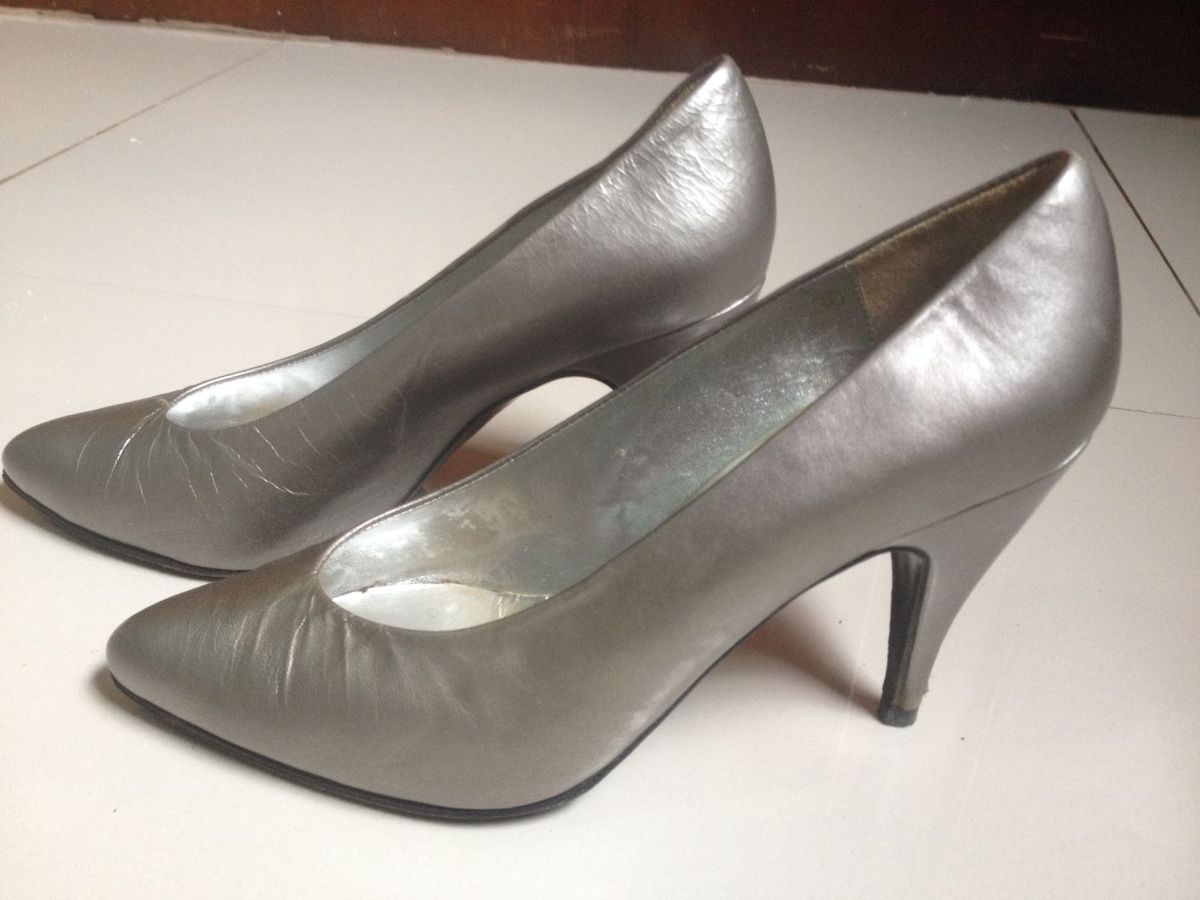 scarpin prata envelhecido