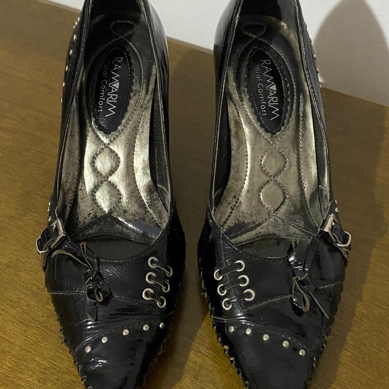 Sapatos Femininos Sapato Ramarim Total Comfort Preto Sapato Total