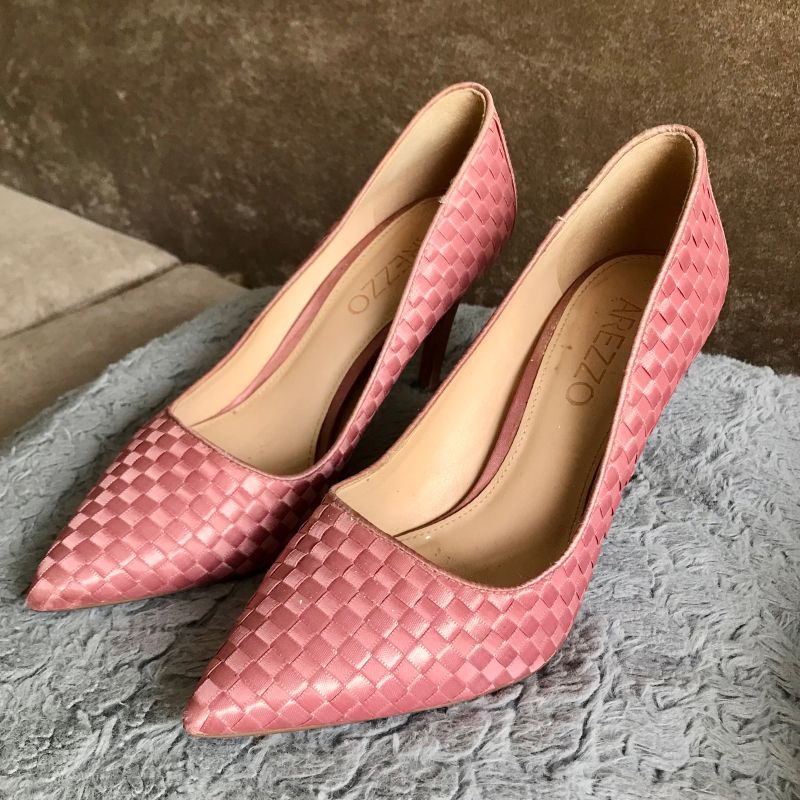 Sapato Scarpin Rosa Arezzo Sapato Feminino Arezzo Nunca Usado