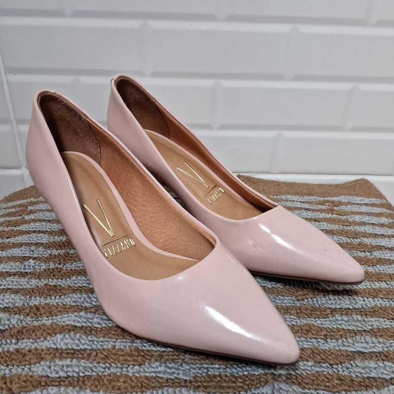 Scarpin Salto Baixo Scarpin Rose Verniz Scarpin Rose Salto Baixo