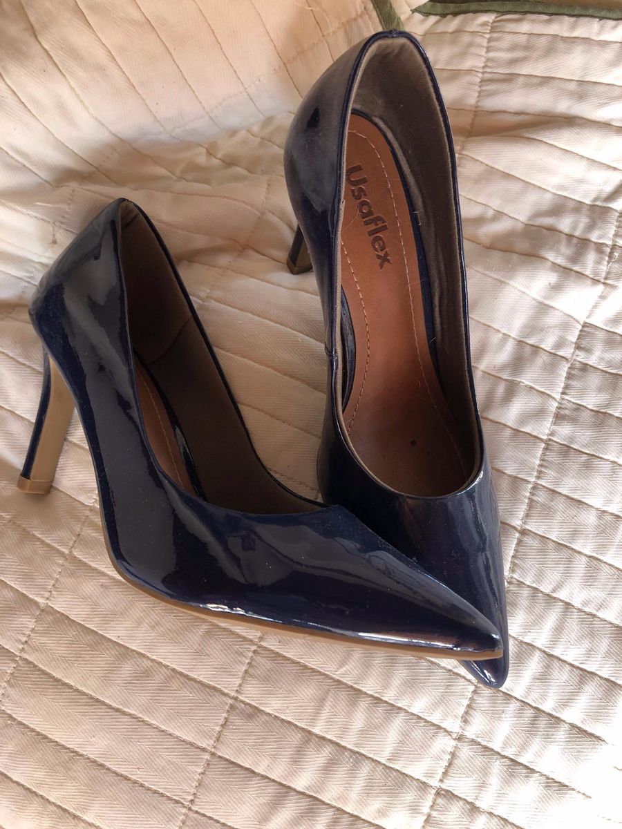 Sapato Scarpin Usaflex Azul Marinho Usaflex Usado 39690677 enjoei