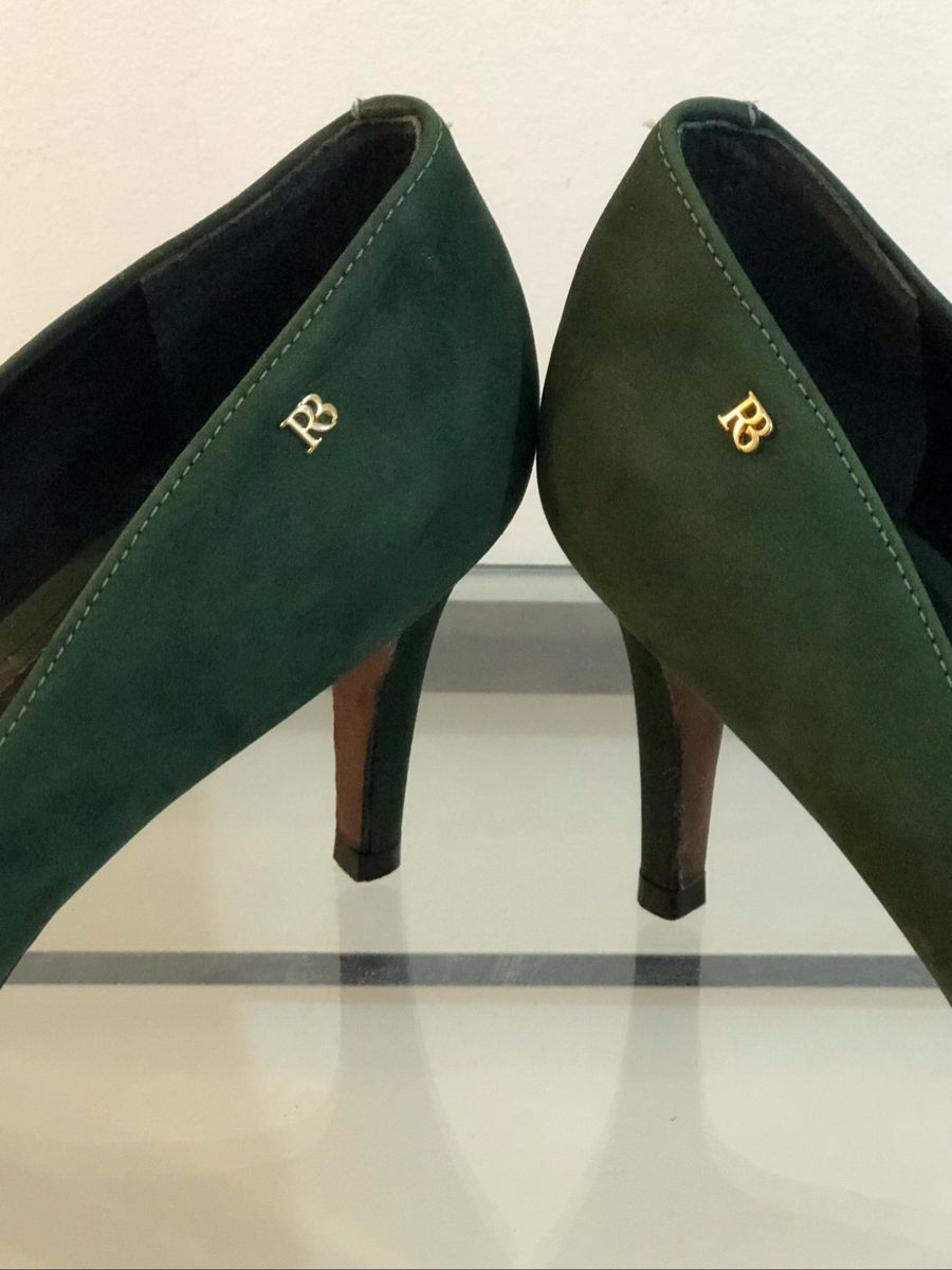 scarpin verde escuro