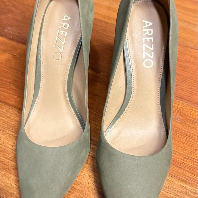 Sapato scarpin sale verde musgo