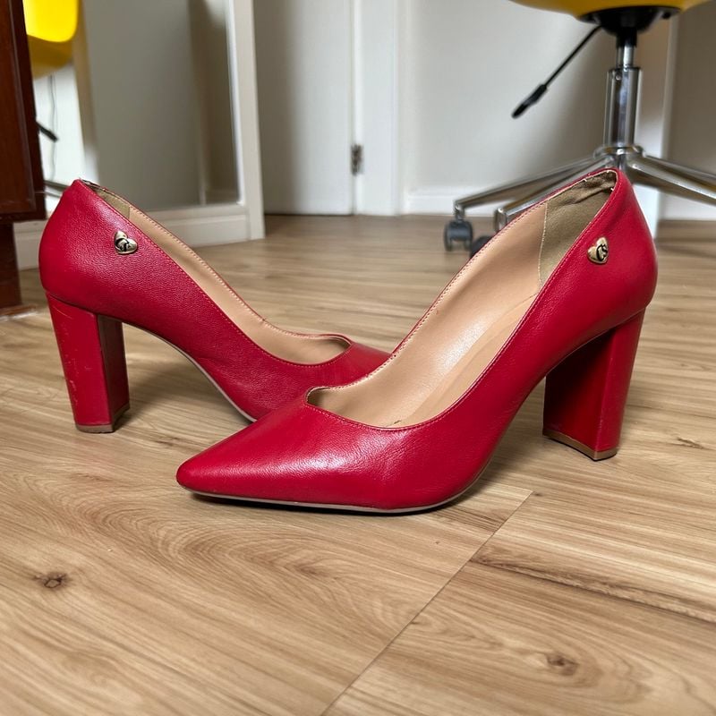 Enjoei Sapatilha Vizzano Vermelha Scarpin Vermelho Sapato Vermelho