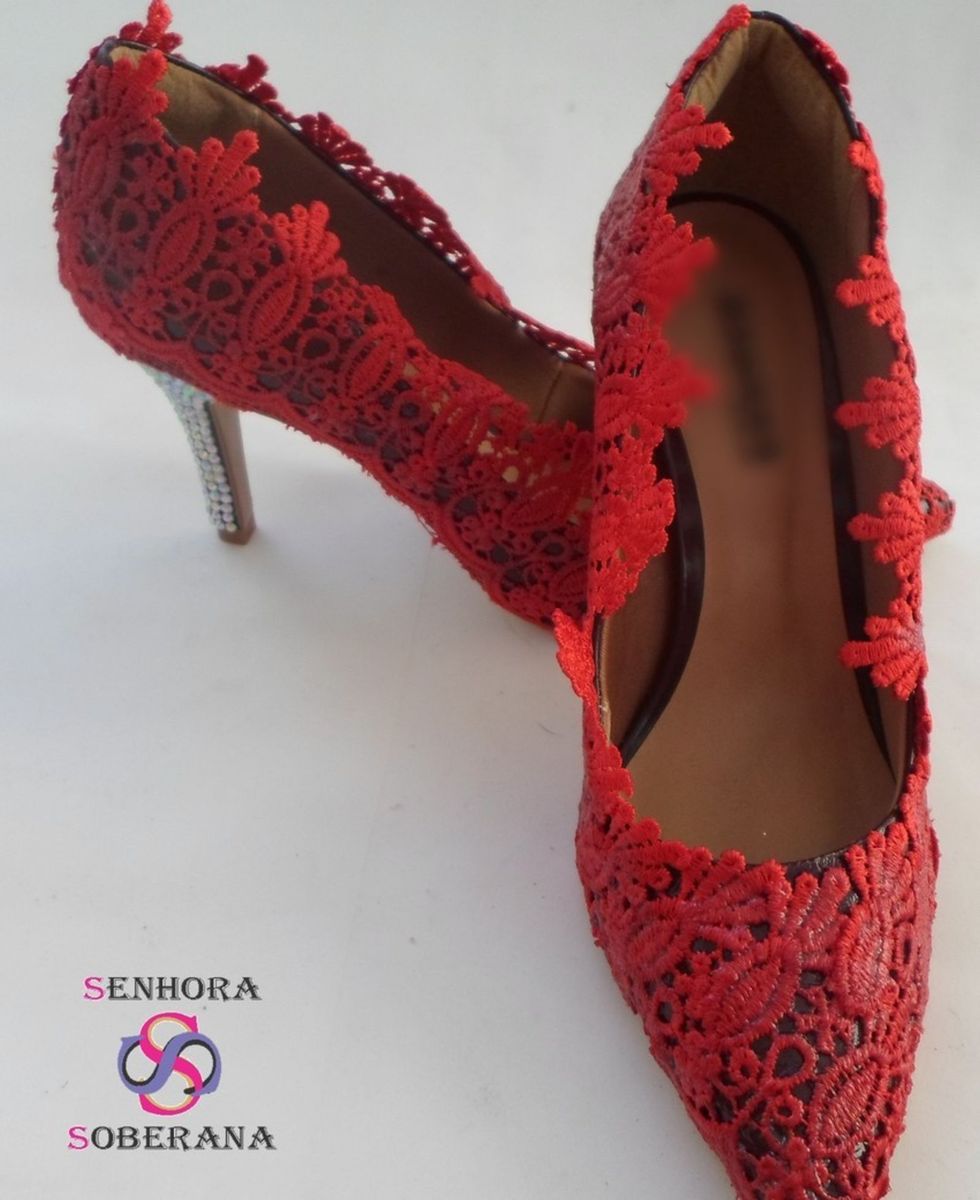 sapato noiva vermelho