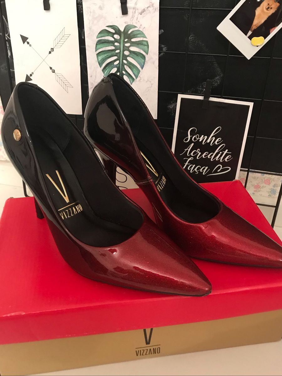 scarpin degrade vermelho