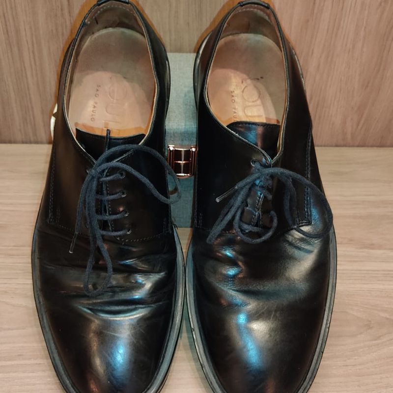 Leather Sapato Social Louie Sapato Social Monk Strap Barlee Preto