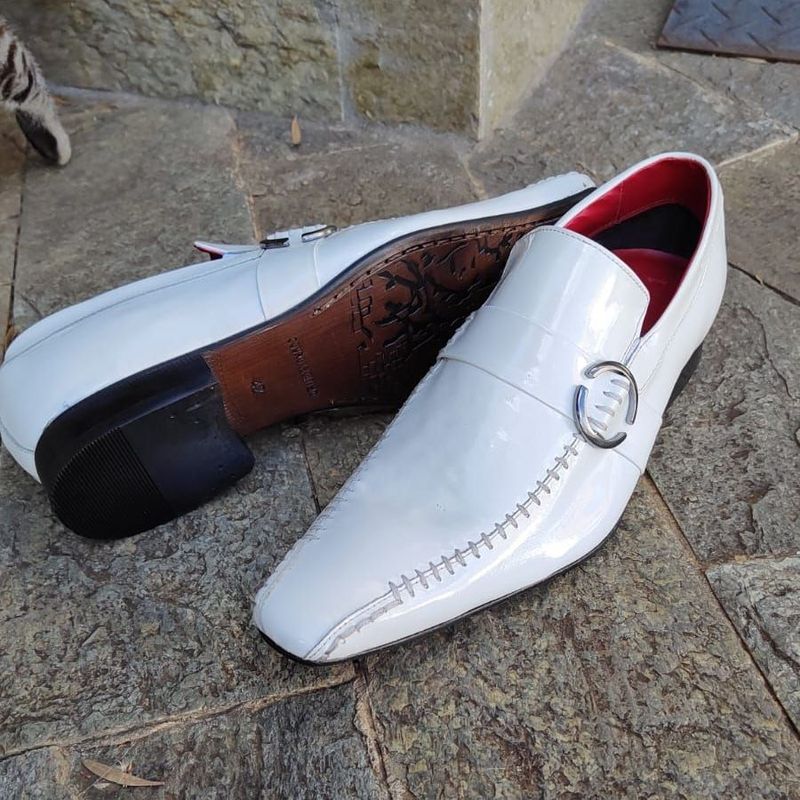 Sapato Social Masculino Branco Sapato Verniz Branco Sapato Social