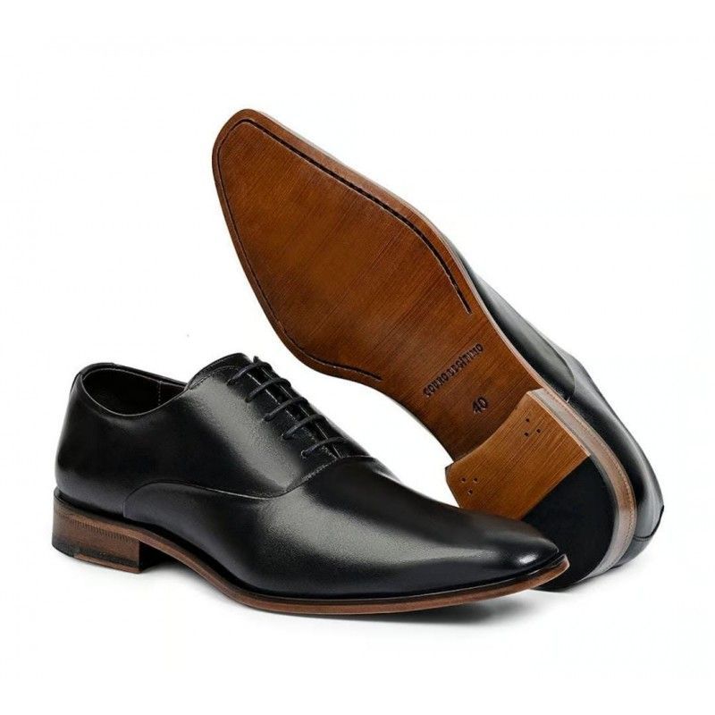 Sapato Social Masculino Oxford Jefvest Moscow 35 Black Sapato