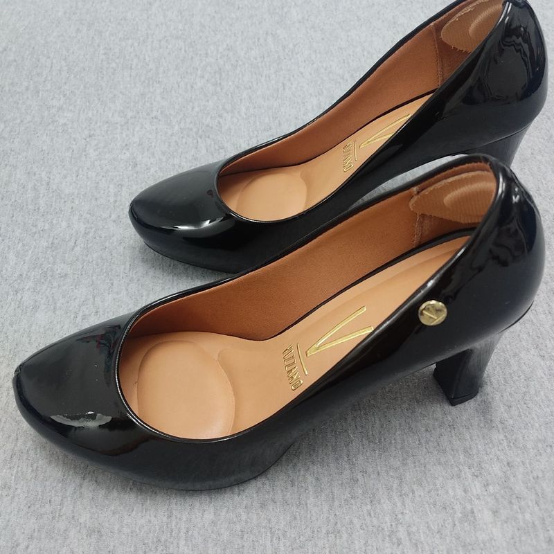 Sapato social store preto feminino vizzano