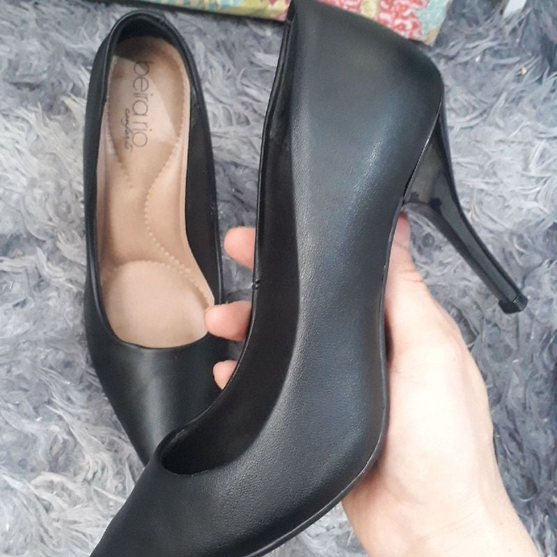 Sapato Social Scarpin Beira Rio Salto Alto Bico Fino Feminino