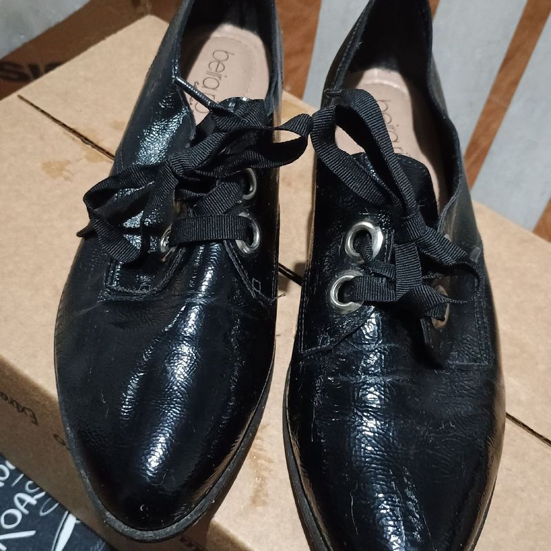 Sapato Social Verniz Número:38 Marca: Beira Rio Beira Rio Usado