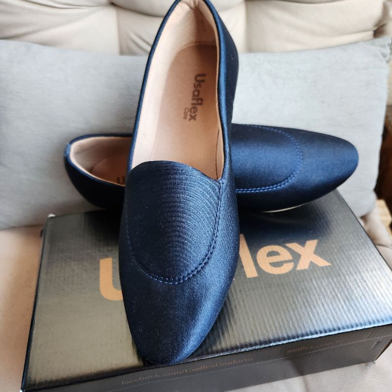 Sapato Usaflex Azul Marinho Usaflex Nunca Usado