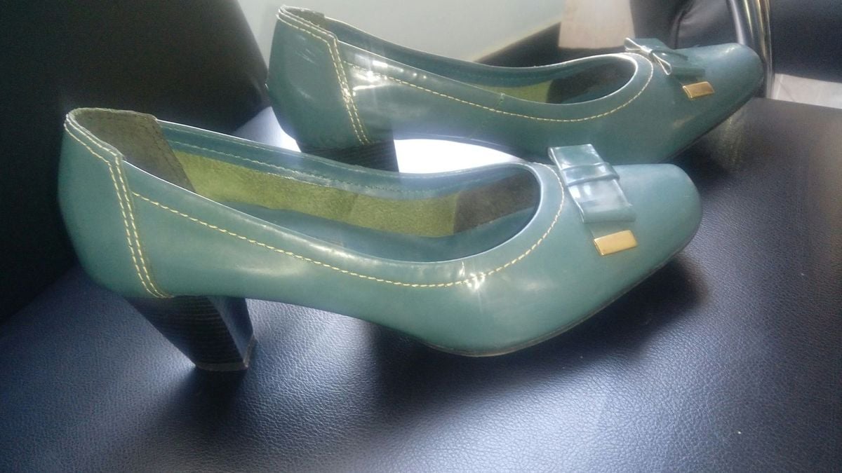 sapato feminino verde escuro