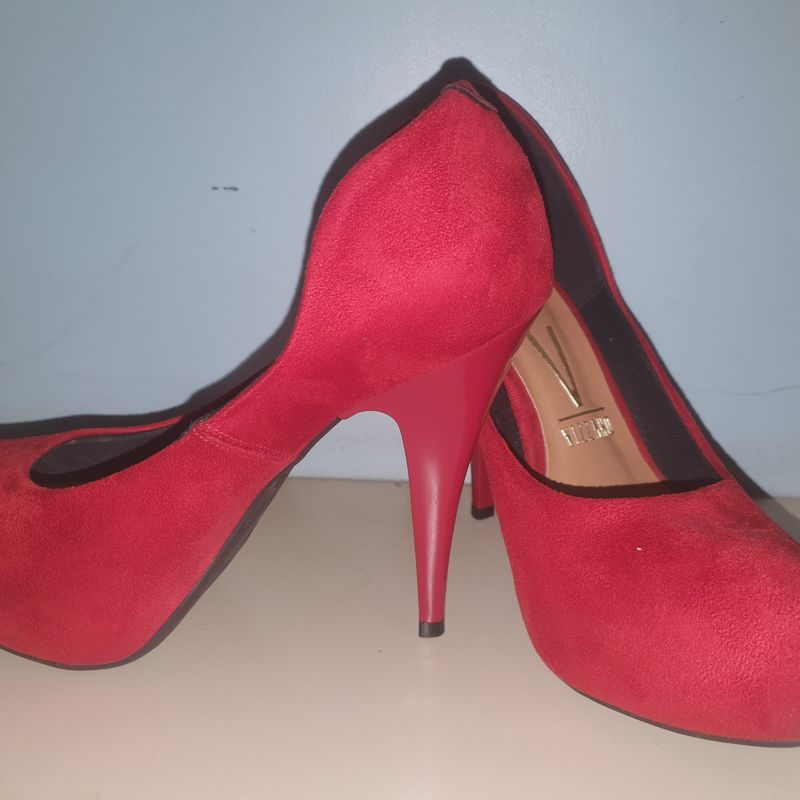 Sapato vizzano vermelho meia hot sale pata